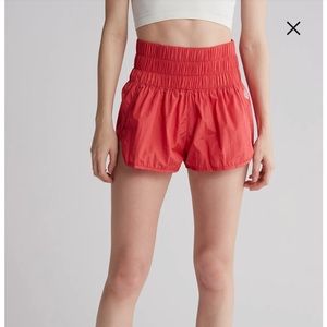 Free People Movement The Way Home shorts, bright red size M